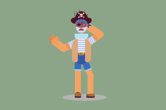A Character a Confused Pirate