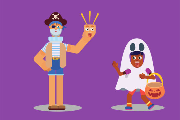 A Gloomy Pirate and His Happy Friend