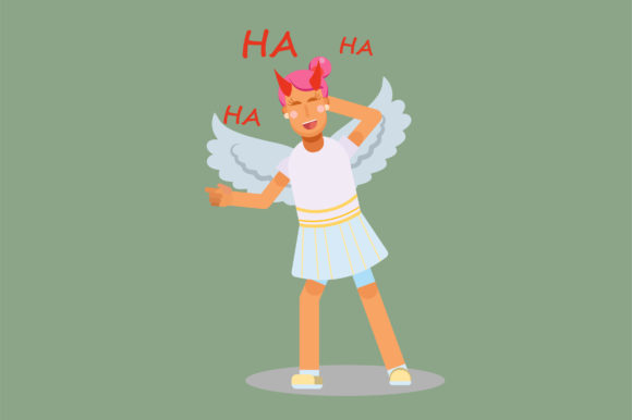 An Angel Evil Laugh-Halloween Character