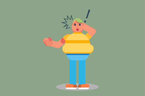 Character - a Shocked Boy