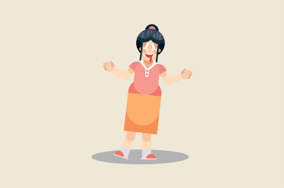 Characters of Cheerful Woman