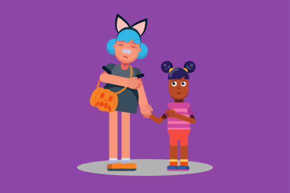 Characters of Friend Help Each Other
