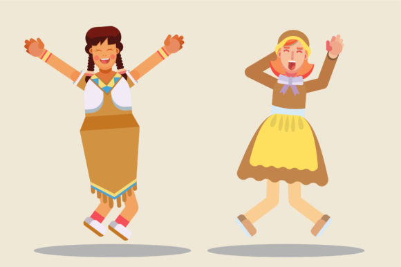 Characters of Girls - Happy Thanksgiving