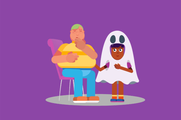 Characters of Sad Boy - Halloween