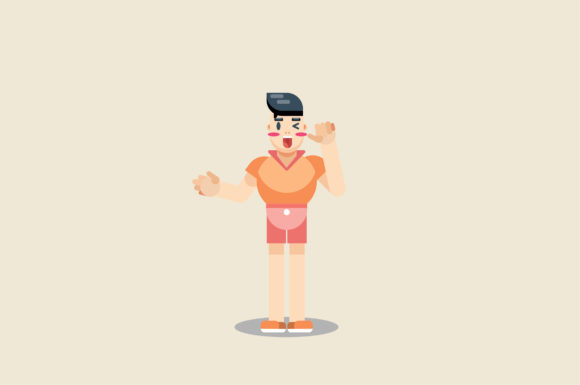 Characters of Simple Cute Boy