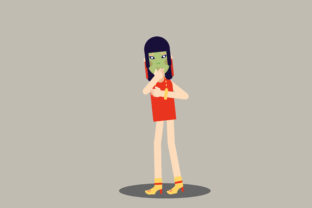 Characters Sad Chinese Vector