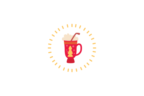 Christmas Decoration Drink Sticker Svg