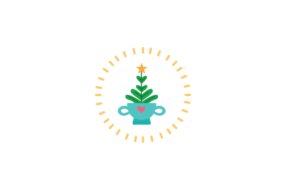 Christmas Decoration Floral Sticker Svg