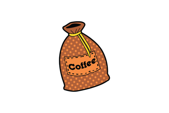 Coffee Bag Icon Sticker Svg