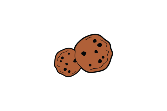 Coffee Cookies Icon Sticker Svg
