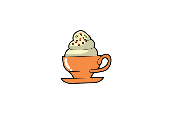 Coffee Latte Icon Sticker Svg
