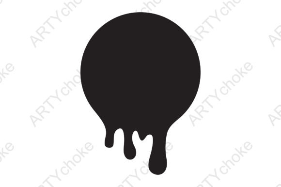 Dripping Circle Sticker. SVG File
