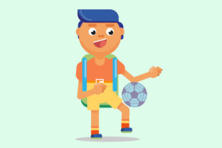 Elementary Students Vector Illustration