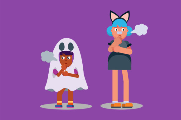 Ghost and Cat Costume - Halloween Theme