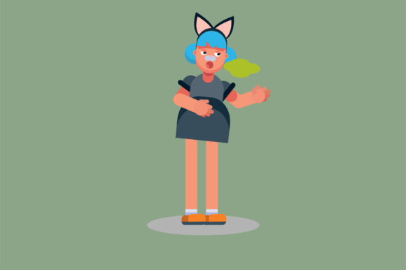 Halloween Characters Feeling Unwell