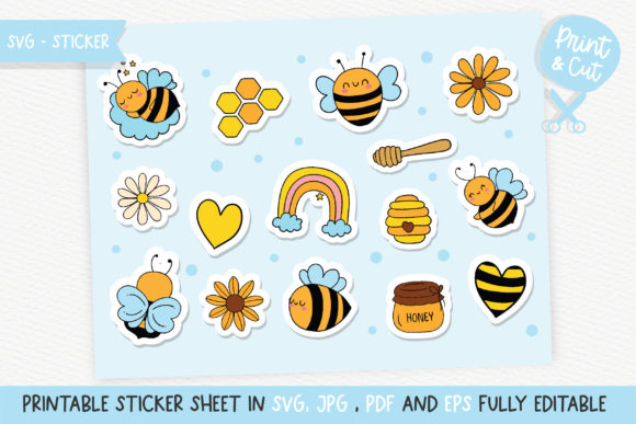 Honey Bee Sticker SVG Review