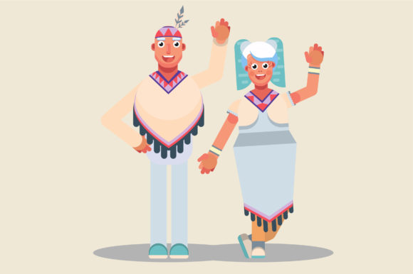 Native Couple - Happy Thanksgiving