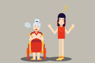 Sad Characters Vector Illustration