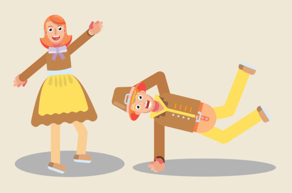 Thanksgiving Characters - Couple Farmer