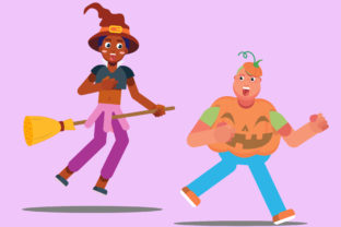 Witch and Pumpkin Halloween Costume