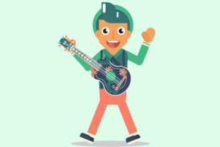 Young Composer Vector Illustration